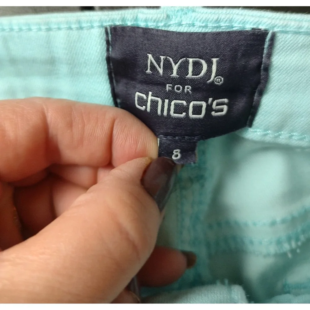 NYDJ For Chicos Light Blue Lift + Tuck 5-Pocket Ankle Jeans - Size 8 NWT‎